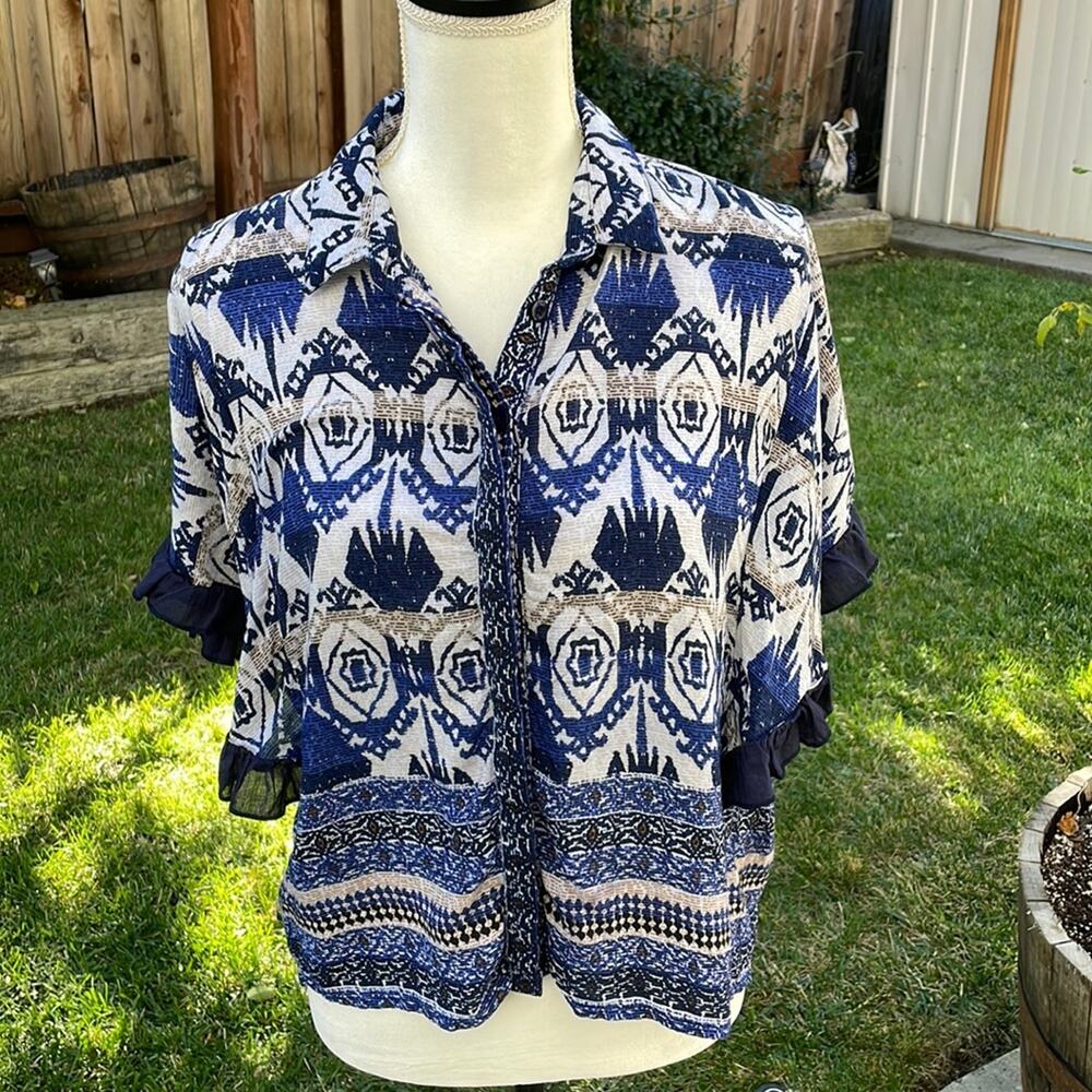 Kas Designs Batwing Blouse Women's Size Medium